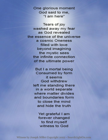 Poetry of mystical truth, oneness, God, spiritual and inspiration